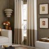 Curtainworks Kendall Color Block Grommet Curtain Panel 95 Inch Ivory 0 100x100