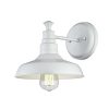 Design House 579649 Kimball Industrial Farmhouse 1 Indoor Wall Light With Metal Shade For Hallway Bathroom Kitchen Foyer Antique White 0 100x100