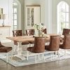Everhome Designs Savannah 7 Piece Rustic Oak Two Tone Extension Dining Table Set 0 100x100