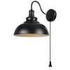Gooseneck Wall Lamp Black Industrial Vintage Farmhouse Wall Sconces Lighting Wall Light Fixture With Plug In Cord And On Off Switch For Bedroom Nightstand 0 100x100