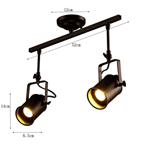 HuaHan Extension Adjustable Track Lighting Ceiling Light Spotlight Track Lights Two Heads 0