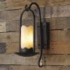 Ladiqi Industrial Vintage Wall Sconce Lighting Fixture Loft Retro Indoor Wall Lamp Light Cylindrical Alabaster Shade Beside Light Sconce Black For Bar Restaurant Staircase 0 100x100