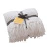 Melody House Super Soft Woven Plaid Pattern Throw Decorative Throw Blanket With Tassels 50x60 Bright White 0 100x100