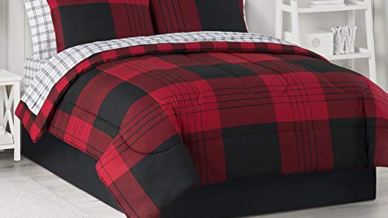 Red Black Buffalo Plaid Farmhouse Twin Comforter Set 5 Piece Bed In A Bag Homemade Wax Melts Farmhouse Goals