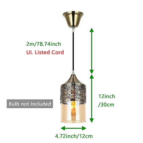 Nurluce 2 Pack Chandeliers For Dining, Lantern Style Pendant Lights For Kitchen Island