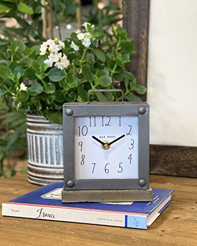 Rae Dunn Desk Clock Battery Operated Modern Rustic Design With