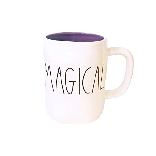 Rae Dunn Large Letter LL Halloween Mugs 16 Oz Coffee Mugs MAGICAL Purple Interior 0