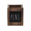 Rae Dunn Pencil Holder Cup Wooden Pen And Office Supplies Desktop Organizer Caddy For Office Accessories Great For Home School Classroom Work Square Design 0 100x100