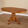 Simple Living Oak Rubberwood Round Oval Farmhouse Dining Table 0 100x100