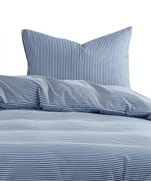 Wake In Cloud Striped Comforter Set White Stripes Ticking