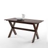 Zinus William Trestle Large Wood Dining Table Espresso 0 100x100