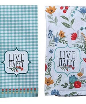 18th Street Gifts Spring Dish Towels Floral And Gingham Kitchen Towel Set 0 300x360