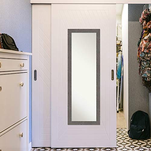 Amanti Art Full Length Mirror Rustic Plank Grey Narrow Rustic Plank Grey Narrow Mirror