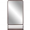 Bronze Metal Wall Accent Mirror With Shelf 0 100x100