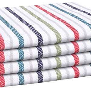 Cote De Amor Kitchen Dish Towels 4 Pack 100 Cotton Oversized 20x28 Bar Towels Tea Towels Cleaning Towels Everyday Modern Farmhouse Kitchen Towels With Hanging Loop Multi Colors 0 300x288