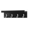 DOKEHOM 4 Satin Nickel Hooks 4 Colors On Wooden Board With Shelf Coat Rack Hanger Mail Box Packing Black 0 100x100