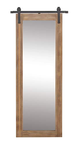 Deco 79 84247 Framed Wood And Metal Wall Mirror 70 X 32 BrownBlack 0 0