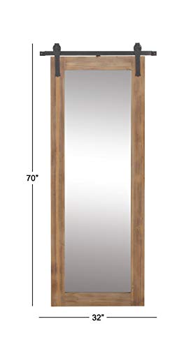 Deco 79 84247 Framed Wood And Metal Wall Mirror 70 X 32 BrownBlack 0 3