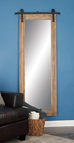 Deco 79 84247 Framed Wood And Metal Wall Mirror 70 X 32 BrownBlack 0