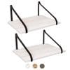 East World Floating Shelves Set Of 2 Rustic Shelves Wall Mounted Rustic White 0 100x100