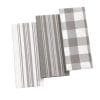 Elrene Home Fashions Farmhouse Living Stripe And Check Kitchen Towels Set Of 3 17 X 28 GrayWhite 3 0 100x100