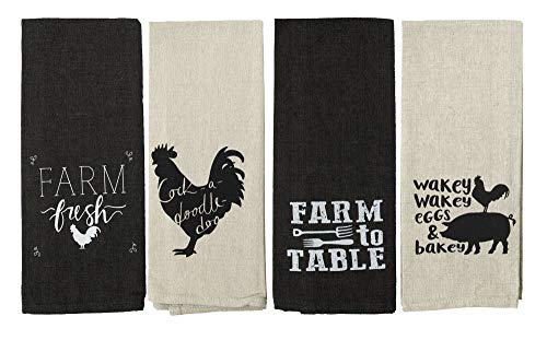 rooster kitchen towel set