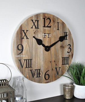 FirsTime Co Rustic Barn Wall Clock 18 Natural Wood 0 300x360