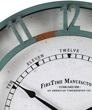 FirsTime Co Timeworn Aqua Wall Clock 11 Turquoise 0 1 300x360