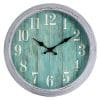 HYLANDA Teal Wall Clock 12 Inch Retro Vintage Silent Wall Clocks Battery Operated Non Ticking Decorative For Kitchen Home Living Room Office BathroomGray 0 100x100