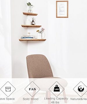 Wooden Corner Shelf 1 Pcs Round End Hanging Wall Mount Floating Shelves Storage Shelving Table Bookshelf Drawers Farmhouse Goals