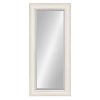 Kate And Laurel Macon Framed Wall Panel Beveled Mirror 16x36 Distressed Soft White 0 100x100