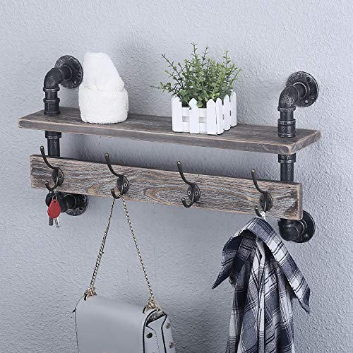 Industrial Wall Coat Rack Hot Up, Rustic Wall Coat Rack With Storage