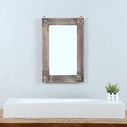 Womio Rustic Bathroom Mirrors For Wall 16 X 24 Wood Frame