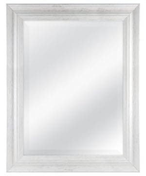 MCS 18 By 24 Inch Scoop Mirror 235 By 295 Inch Outside Dimension White Wash Finish 20547 235 X 295 Inch 0 300x360