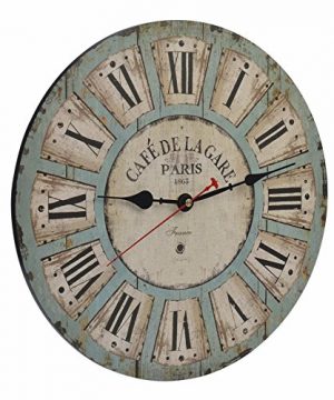 Old Oak 14 Inch Vintage Battery Operated Decorative Wall Clock Silent Non Ticking Round For Kitchen Living Room Bathroom Bedroom Wall Home Decor With Roman Numerals 0 0 300x360