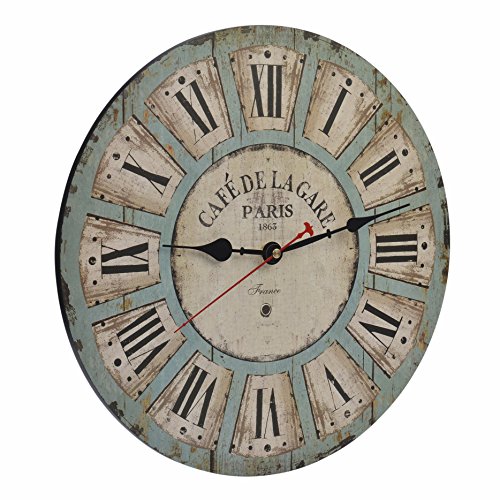 Old Oak 14 Inch Vintage Battery Operated Decorative Wall Clock Silent Non Ticking Round For Kitchen Living Room Bathroom Bedroom Wall Home Decor With Roman Numerals 0 0
