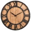 Oldtown Farmhouse Rustic Barn Vintage Bronze Metal Solid Wood Noiseless Big Oversized Wall Clock Large 18 Inch 0 100x100