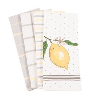 Pantry Lemon Kitchen Dish Towel Set Of 4 100 Percent Cotton 18 X 28 Inch 0 300x360