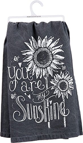 Primitives By Kathy 26885 Chalk Dish Towel 28 X 28 You Are My Sunshine 0