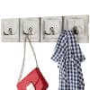 Rustic Wall Mounted Coat Rack With 4 Double Hanging Hooks Overall Size Is 24x6 Use As Coat Rack Hat Organizer Key Holder Perfect For Entryway Mudroom Kitchen Bathroom Hallway Foyer 0 100x100