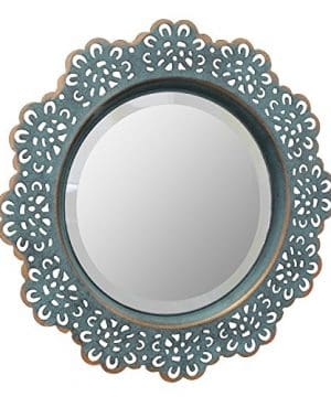 Stonebriar American Adventure Metal Lace Wall Mirror Turquoise 0 0 300x360