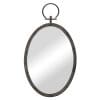 Stonebriar Oval Rustic Bronze Metal Mirror With Rivet Detail Hanging Ring For Wall Industrial Home Dcor 0 100x100