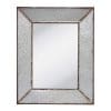 Stonebriar Rustic Rectangular Galvanized Metal Frame Hanging Wall Mirror Silver 0 100x100