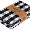 Urban Villa Kitchen Towels Premium Quality100 Cotton Dish TowelsMitered CornersUltra Soft Size 20X30 Inch BlackWhite Highly Absorbent Bar Towels Tea Towels Set Of 6 0 100x100