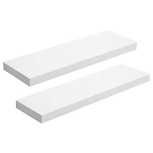 Set Of 2 Floating Cube Shelves Wall Hanging Storage Display Deco Shelving White