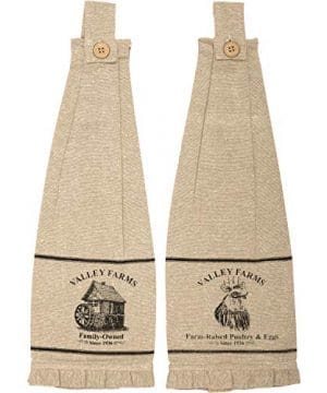 VHC Brands Valley Farms Mill And Rooster Farmhouse Tea Towel Set Of 2 0 300x360