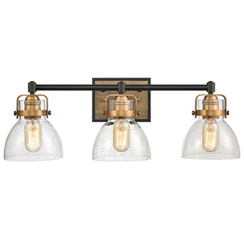 Wildsoul 40063bk Farmhouse 3 Light Bathroom Vanity Light Fixtures