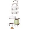 MDesign Metal Wire Farmhouse Wall Decor Storage Organizer With 2 Shelves And 10 Hooks For Bathroom Organization To Hold Face And Hand Towels Tissue Soap Lotion Robes Wall Mount Bronze 0 100x100