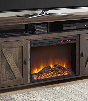 Ameriwood Home Farmington Electric Fireplace TV Console For TVs Up To 60 Rustic 0 300x346