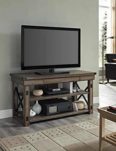 Ameriwood Home Wildwood Wood Veneer TV Stand For TVs Up To 50 Rustic Gray 0 4